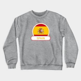 Spain Country Badge - Spain Flag Crewneck Sweatshirt